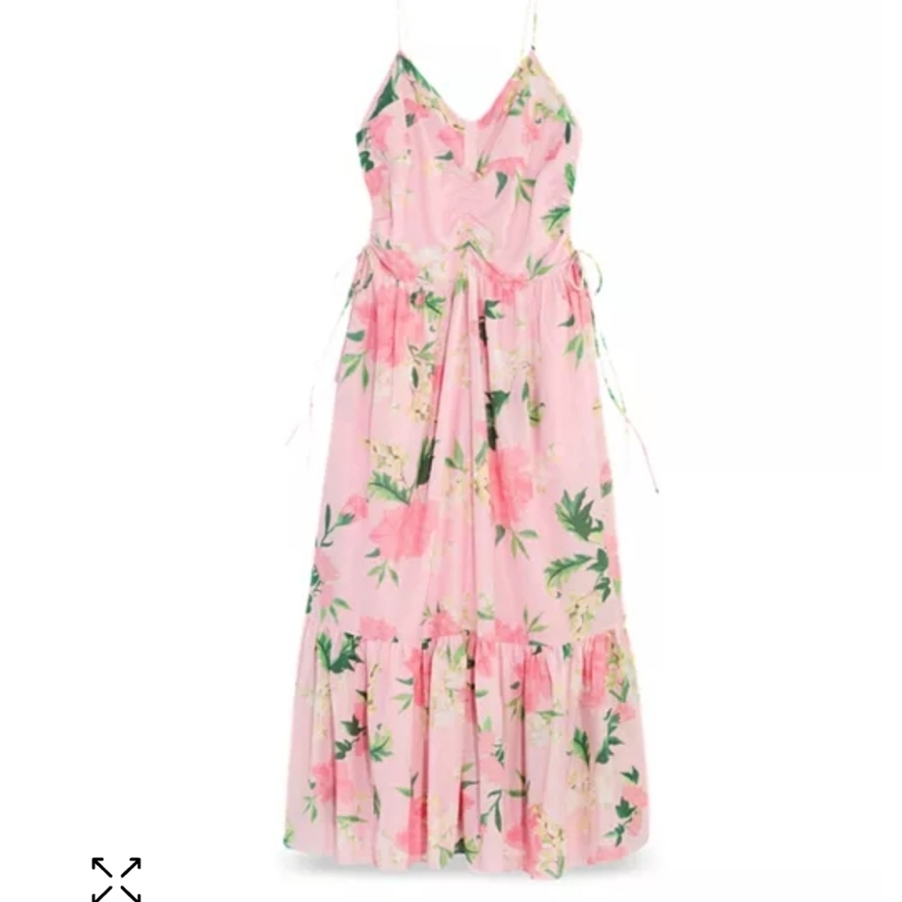 Stunning Vineyard Vines Kentucky Derby Dress In Foral Pink And Green - Picture 2 of 9